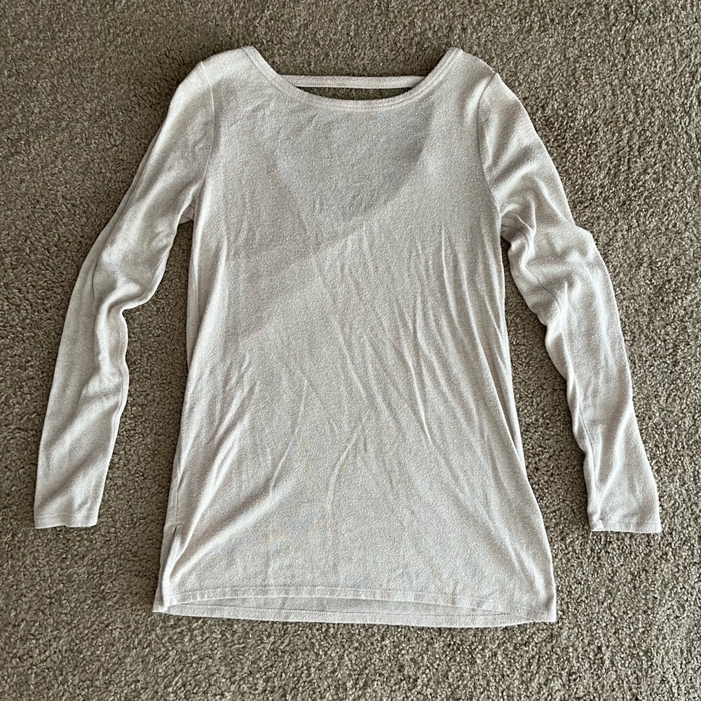Cream Long Sleeve Top